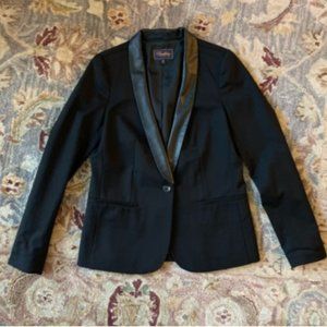 Madewell, Buckley Tailors Black Tux Blazer  leather lapels 2